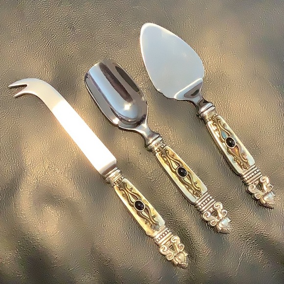 Godinger designed by Ann Cichon Dallas Green marble cheese board set with box! - Picture 7 of 16